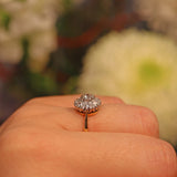 Ellibelle Jewellery VINTAGE DIAMOND CLUSTER 18CT GOLD RING
