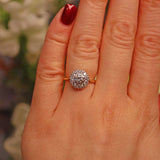Ellibelle Jewellery VINTAGE DIAMOND CLUSTER 18CT GOLD RING