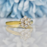 Ellibelle Jewellery VINTAGE DIAMOND DAISY CLUSTER RING