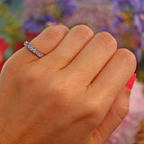 Ellibelle Jewellery Vintage Diamond & Platinum Half Eternity Wedding Band (0.33ct)