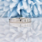 Ellibelle Jewellery Vintage Diamond & Platinum Half Eternity Wedding Band (0.33ct)