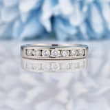 Ellibelle Jewellery Vintage Diamond & Platinum Half Eternity Wedding Band (0.33ct)