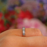 Ellibelle Jewellery Vintage Diamond & Platinum Half Eternity Wedding Band (0.33ct)