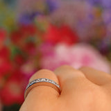 Ellibelle Jewellery Vintage Diamond & Platinum Half Eternity Wedding Band (0.33ct)