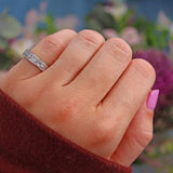 Ellibelle Jewellery Vintage Diamond & Platinum Half Eternity Wedding Band Ring (0.48cts)
