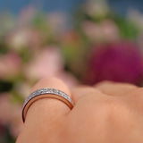 Ellibelle Jewellery Vintage Diamond & Platinum Half Eternity Wedding Band Ring (0.48cts)