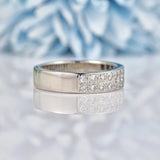Ellibelle Jewellery Vintage Diamond & Platinum Half Eternity Wedding Band Ring (0.48cts)