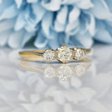 Ellibelle Jewellery VINTAGE DIAMOND TRILOGY RING