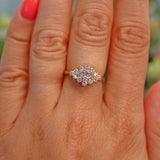 Ellibelle Jewellery Vintage Diamond Yellow Gold Cluster Ring