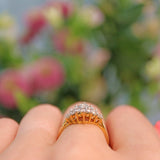 Ellibelle Jewellery Vintage Diamond Yellow Gold Cluster Ring