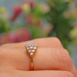 Ellibelle Jewellery Vintage Diamond Yellow Gold Cluster Ring