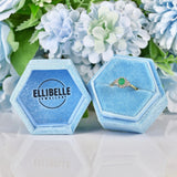 Ellibelle Jewellery Vintage Emerald & Diamond 18ct Gold Kite Cluster Ring