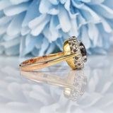 Ellibelle Jewellery Vintage Garnet & Diamond 18ct Gold Cluster Ring