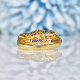 Ellibelle Jewellery Vintage Multi Gem 9ct Gold Cluster Ring