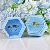 Ellibelle Jewellery Vintage Natural Emerald & Diamond 18ct Gold Cluster Ring