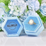 Ellibelle Jewellery Vintage Natural Opal & Diamond 18ct Gold Cluster Ring