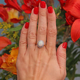 Ellibelle Jewellery Vintage Natural Opal & Diamond 18ct Gold Cluster Ring