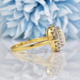 Ellibelle Jewellery Vintage Natural Opal & Diamond 18ct Gold Cluster Ring
