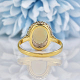 Ellibelle Jewellery Vintage Natural Opal & Diamond 18ct Gold Cluster Ring
