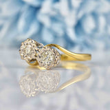 Ellibelle Jewellery Vintage Old Cut & Brilliant Cut Diamond "Toi et Moi" Engagement Ring