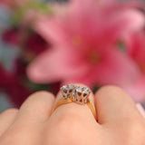 Ellibelle Jewellery Vintage Old Cut & Brilliant Cut Diamond "Toi et Moi" Engagement Ring