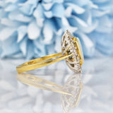 Ellibelle Jewellery Vintage Opal & Diamond 18ct Gold Cluster Ring