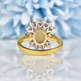 Ellibelle Jewellery Vintage Opal & Diamond 18ct Gold Cluster Ring