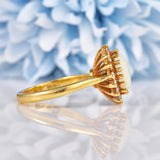 Ellibelle Jewellery Vintage Opal & Diamond 18ct Gold Oval Cluster Ring