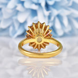 Ellibelle Jewellery Vintage Opal & Diamond 18ct Gold Oval Cluster Ring