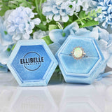 Ellibelle Jewellery Vintage Opal & Diamond 18ct White Gold Cluster Ring