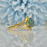 Ellibelle Jewellery VINTAGE OPAL & DIAMOND 9CT GOLD RING
