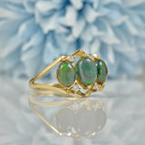 Ellibelle Jewellery VINTAGE OPAL & DIAMOND 9CT GOLD RING