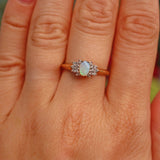 Ellibelle Jewellery Vintage Opal & Diamond 9ct Gold Ring