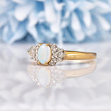 Ellibelle Jewellery Vintage Opal & Diamond 9ct Gold Ring