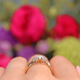 Ellibelle Jewellery Vintage Opal & Diamond 9ct Gold Ring