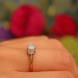 Ellibelle Jewellery Vintage Opal & Diamond 9ct Gold Ring