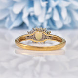 Ellibelle Jewellery Vintage Opal & Diamond 9ct Gold Ring