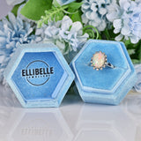 Ellibelle Jewellery Vintage Opal & Diamond Platinum Cluster Ring