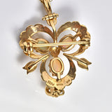 Ellibelle Jewellery VINTAGE OPAL & PEARL 9CT GOLD PENDANT NECKLACE