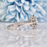 Ellibelle Jewellery Vintage Opal, Sapphire & Diamond 18ct White Gold Cluster Ring