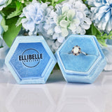 Ellibelle Jewellery Vintage Opal, Sapphire & Diamond 18ct White Gold Cluster Ring