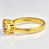 Ellibelle Jewellery Vintage Ruby & Diamond 18ct Gold Bow Ring