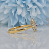 Ruby & Diamond 18ct Gold Halo Cluster Ring