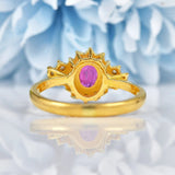 Ellibelle Jewellery Vintage Ruby & Diamond 22ct Gold Cluster Ring