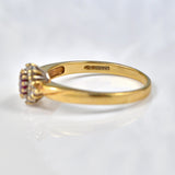 VINTAGE RUBY & DIAMOND 9CT GOLD CLUSTER RING