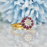 Ellibelle Jewellery VINTAGE RUBY & DIAMOND CLUSTER RING