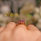 Ellibelle Jewellery VINTAGE RUBY & DIAMOND CLUSTER RING