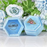 Ellibelle Jewellery Vintage Ruby, Sapphire & Diamond Double Cluster Ring