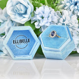 Ellibelle Jewellery Vintage Sapphire & Diamond 18ct Gold and Platinum Cluster Ring
