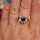 Ellibelle Jewellery Vintage Sapphire & Diamond 18ct Gold Dress Ring